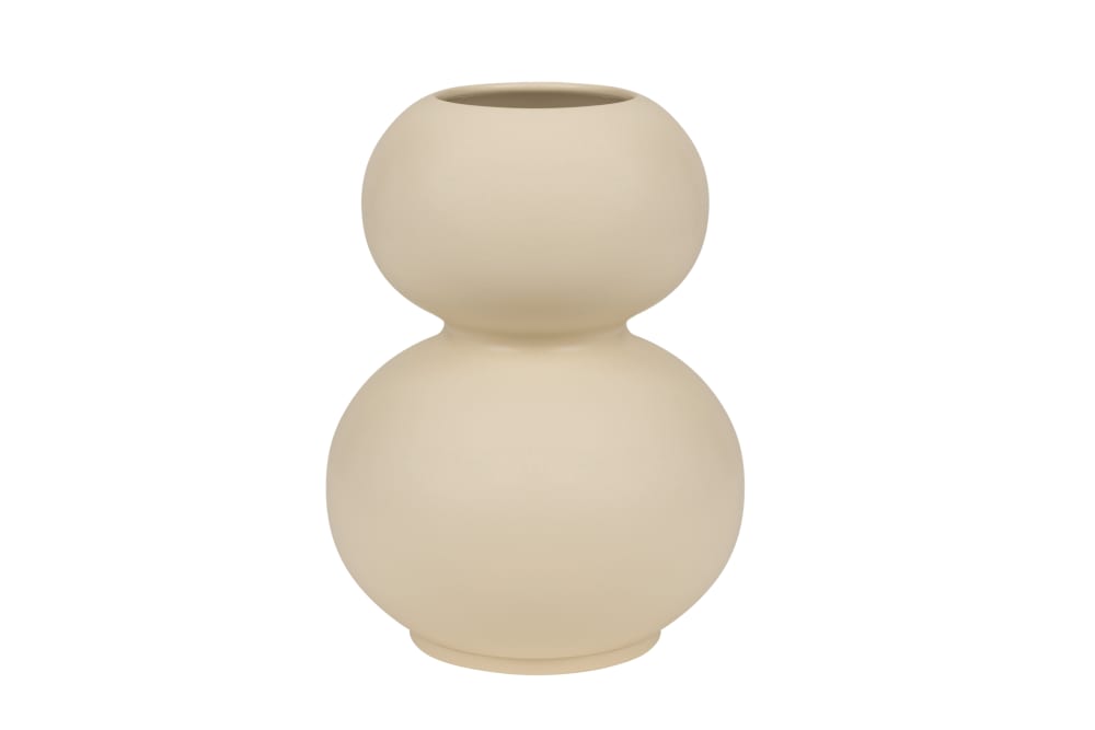 noo.ma noo.ma Tuga Ball Vase 22 x 10 x 30 cm, Beige, Céramique style modern Beige Keramik