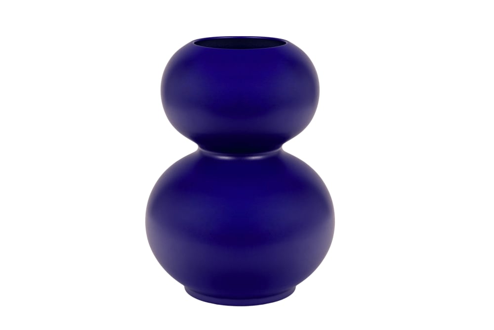 Vase en céramique émaillée mate, myrtile