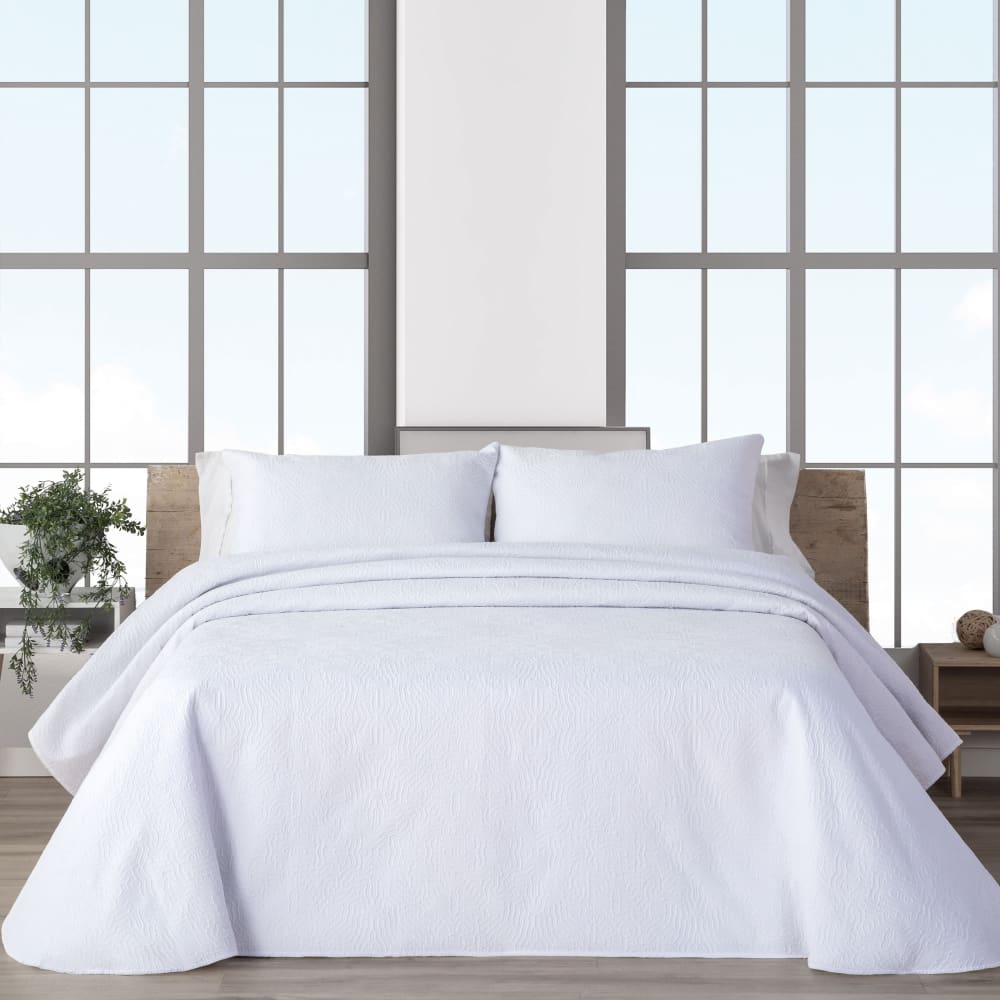 Manterol Colcha bouti mosaico blanco cama