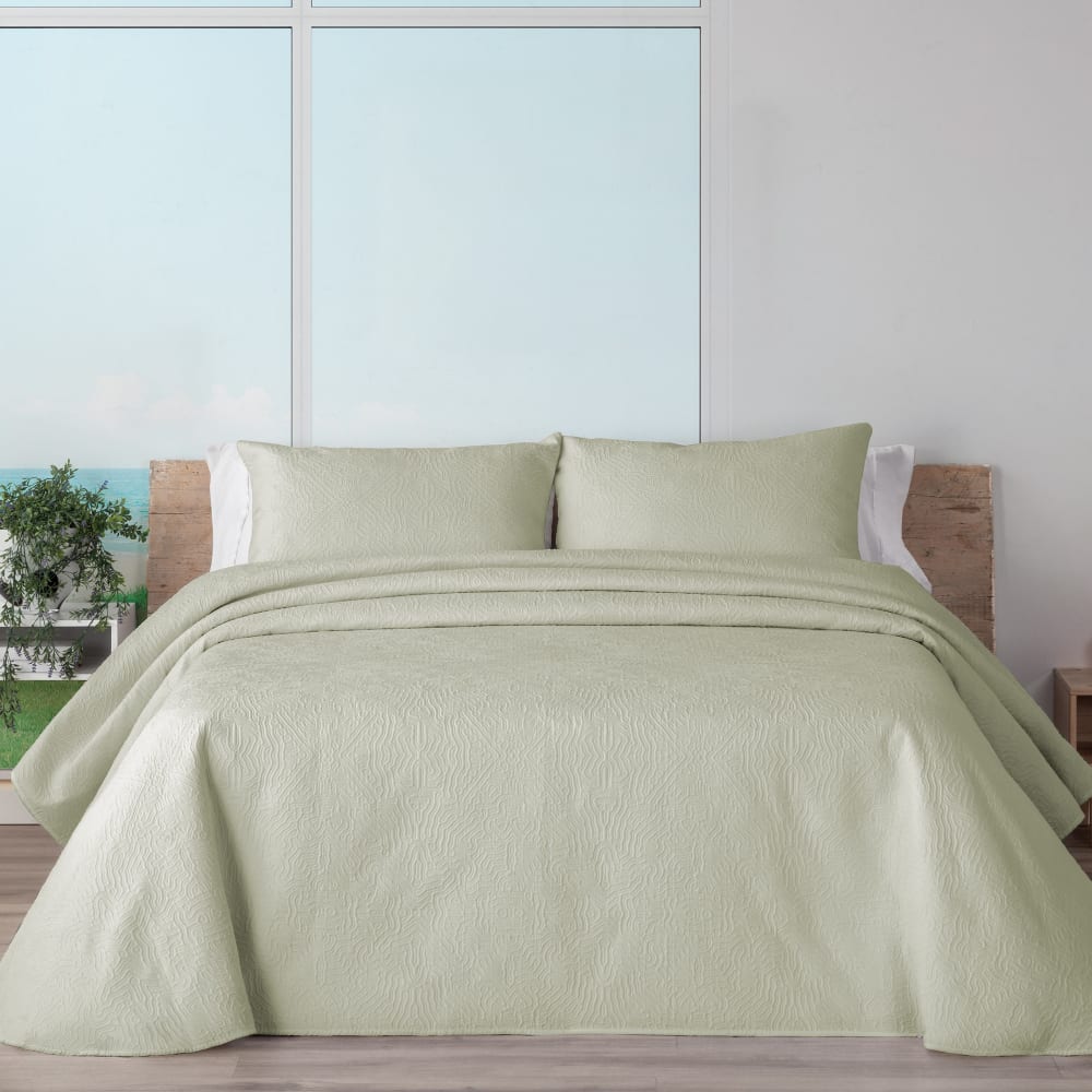 Colcha bouti mosaico verde cama 135/140cm