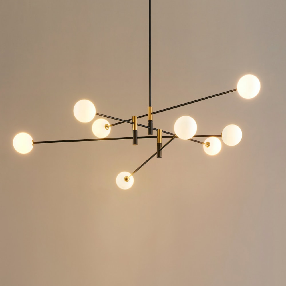 Suspension en verre noir 140 cm — vue 4