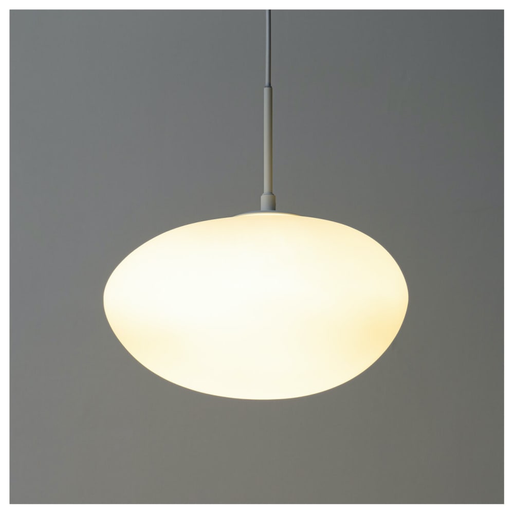 Hängeleuchte aus Metall und Glas 32 cm, Weiß - Maisons Du Monde