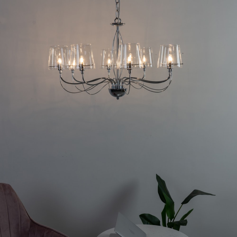 Lustre en verre transparent 62 cm — vue 4