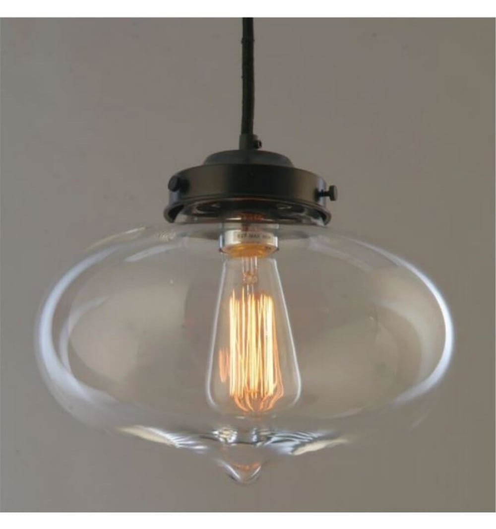 Suspension en verre transparent 30 cm — vue 3
