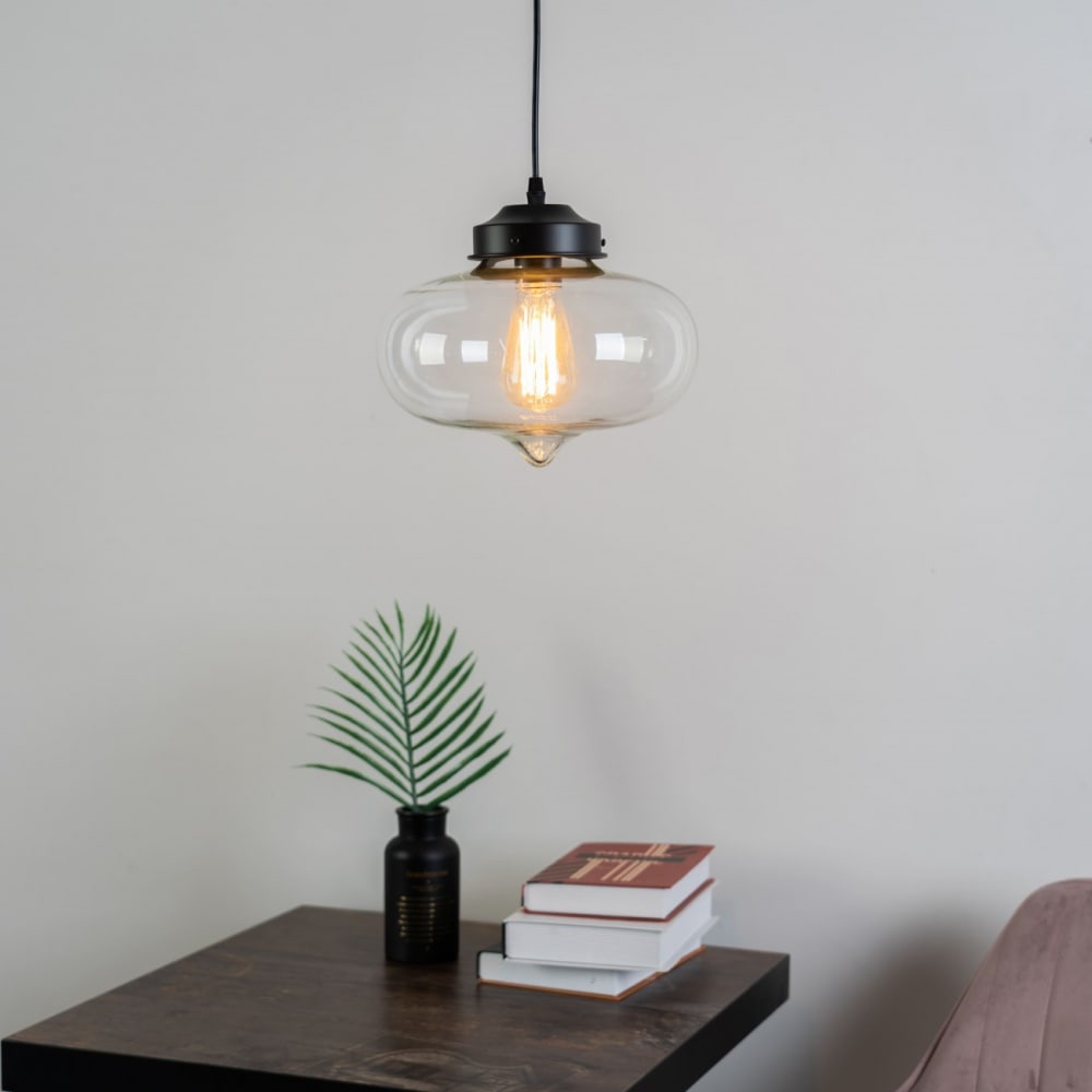 Suspension en verre transparent 30 cm — vue 4
