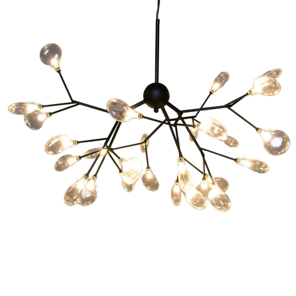 suspension en verre noir