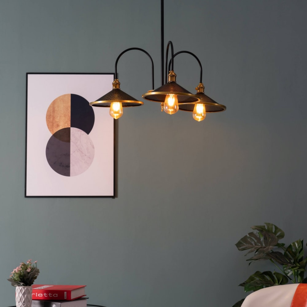 Hängeleuchte aus Metall 115 cm, Gold / Messing - Maisons Du Monde