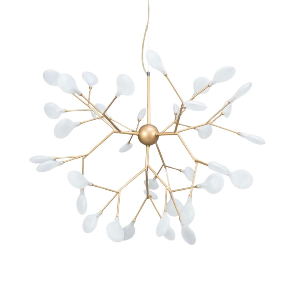 Suspension en verre Doré / Laiton 77 cm