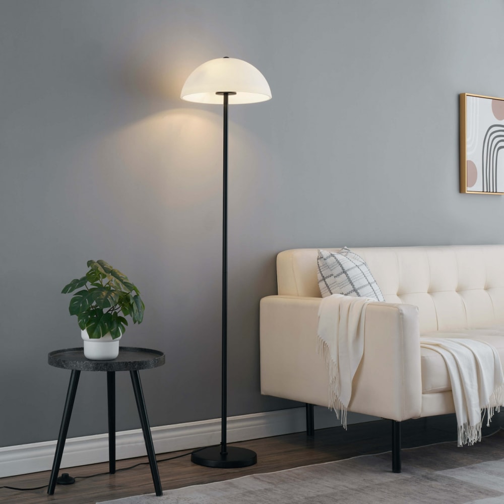 Lampadaire en verre noir et blanc 155 cm — vue 3