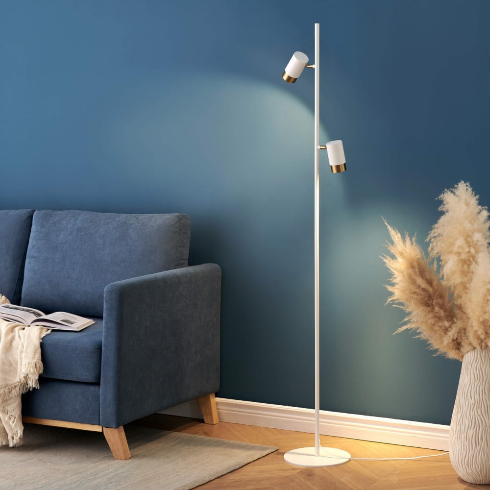 Lampadaire en aluminium blanc 160 cm — vue 3