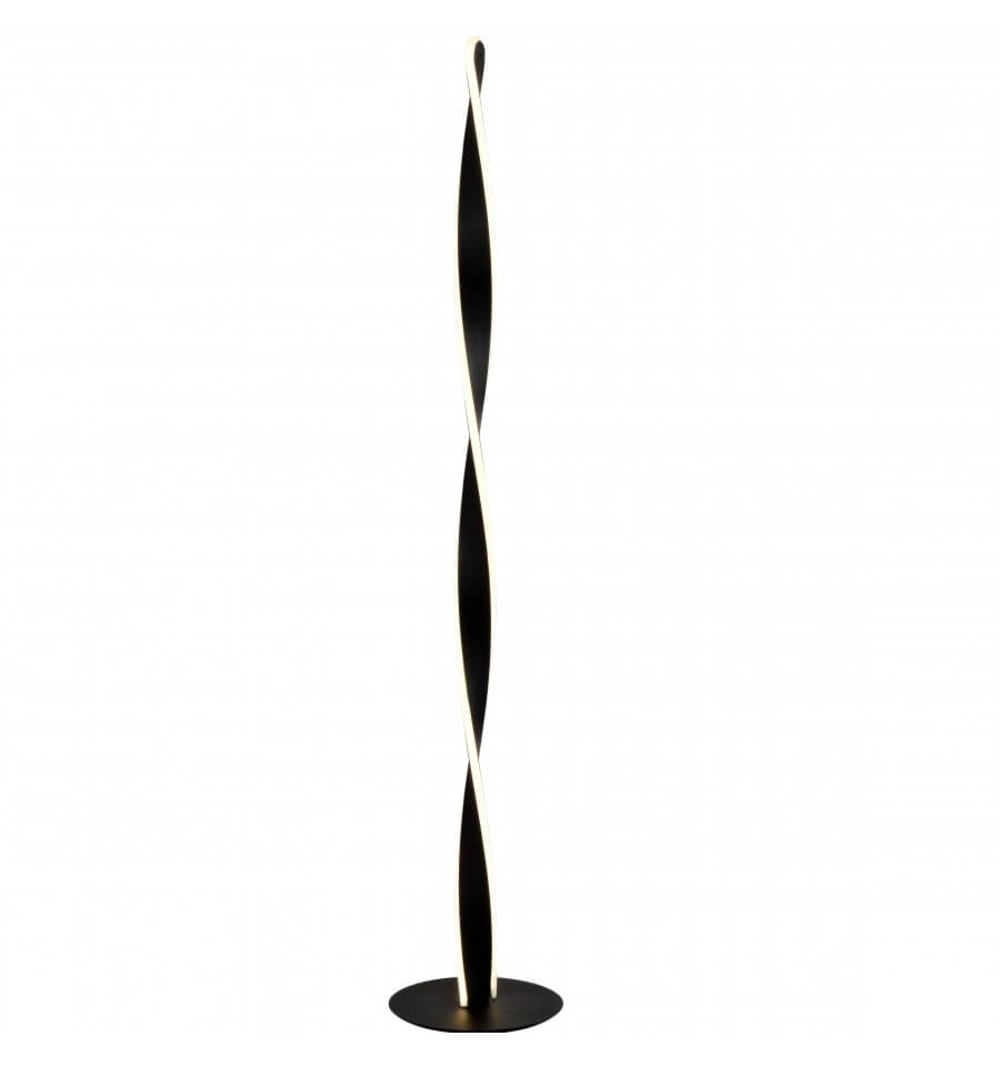 Kosilum Stehleuchte aus Metall und Aluminium 120 cm, Schwarz Schwarz Metall