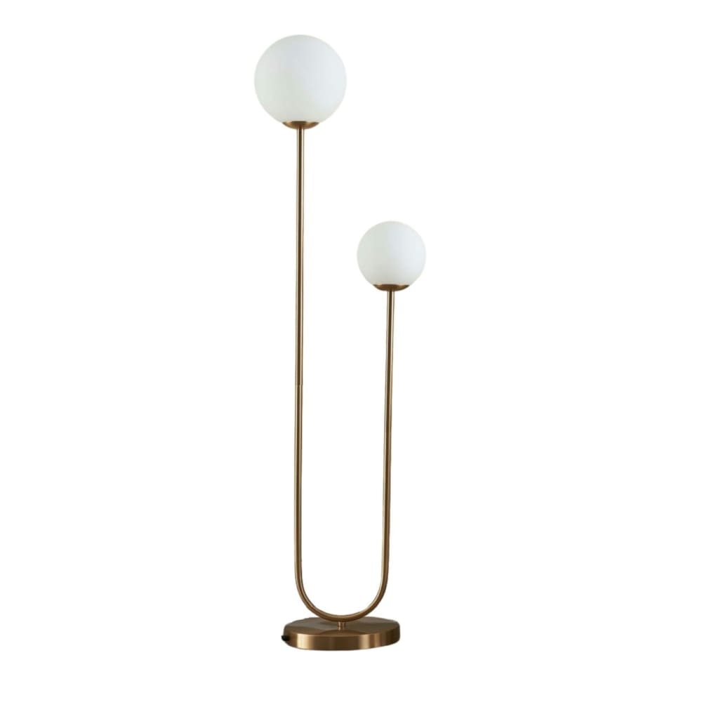 Lampadaire en verre doré / laiton 130 cm