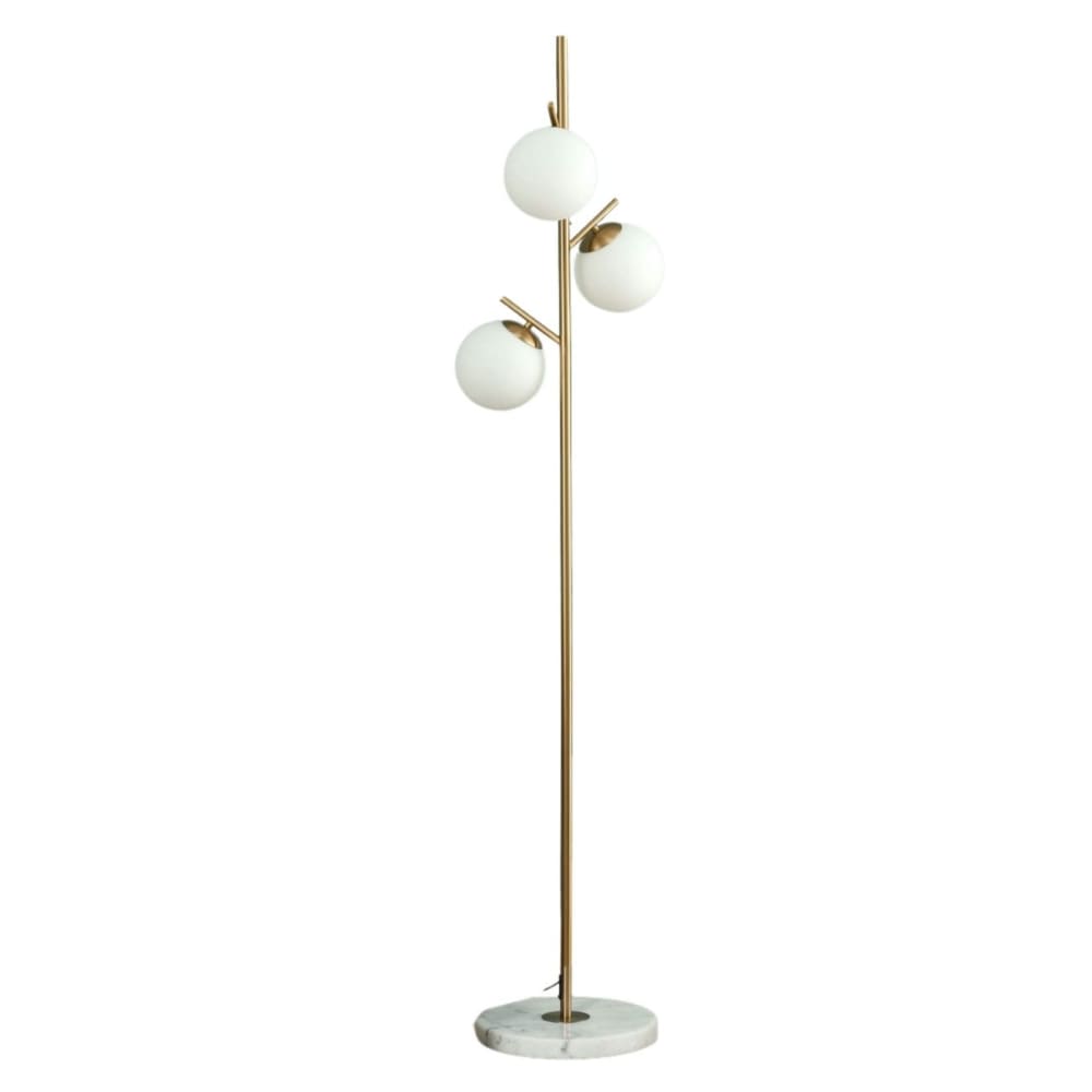 Lampadaire en verre doré / laiton 165 cm
