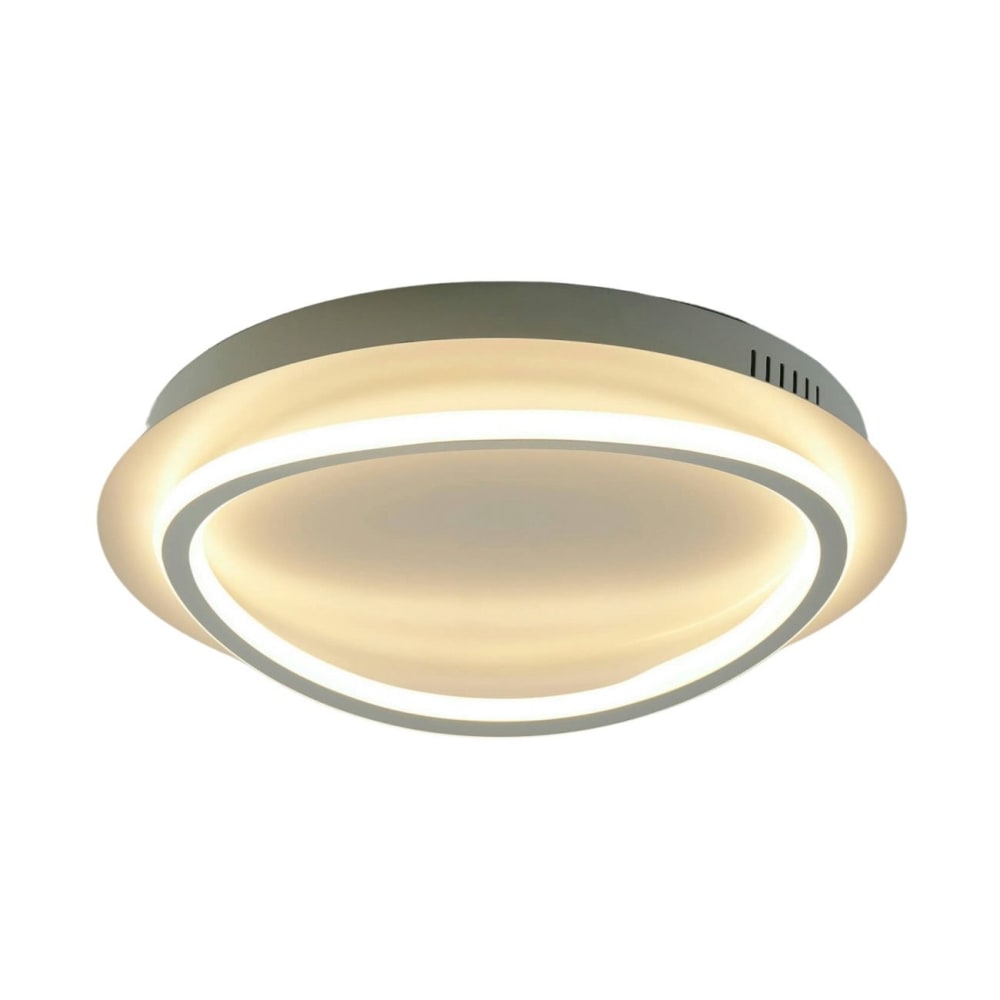 Plafonnier en métal + aluminium + acrylique Blanc 42 cm