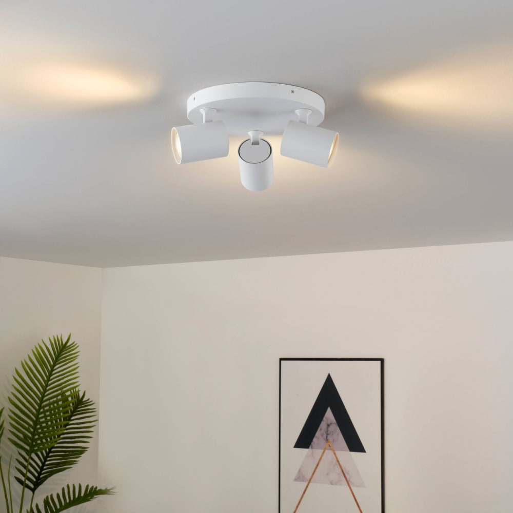 Plafonnier en aluminium blanc 22 cm — vue 3