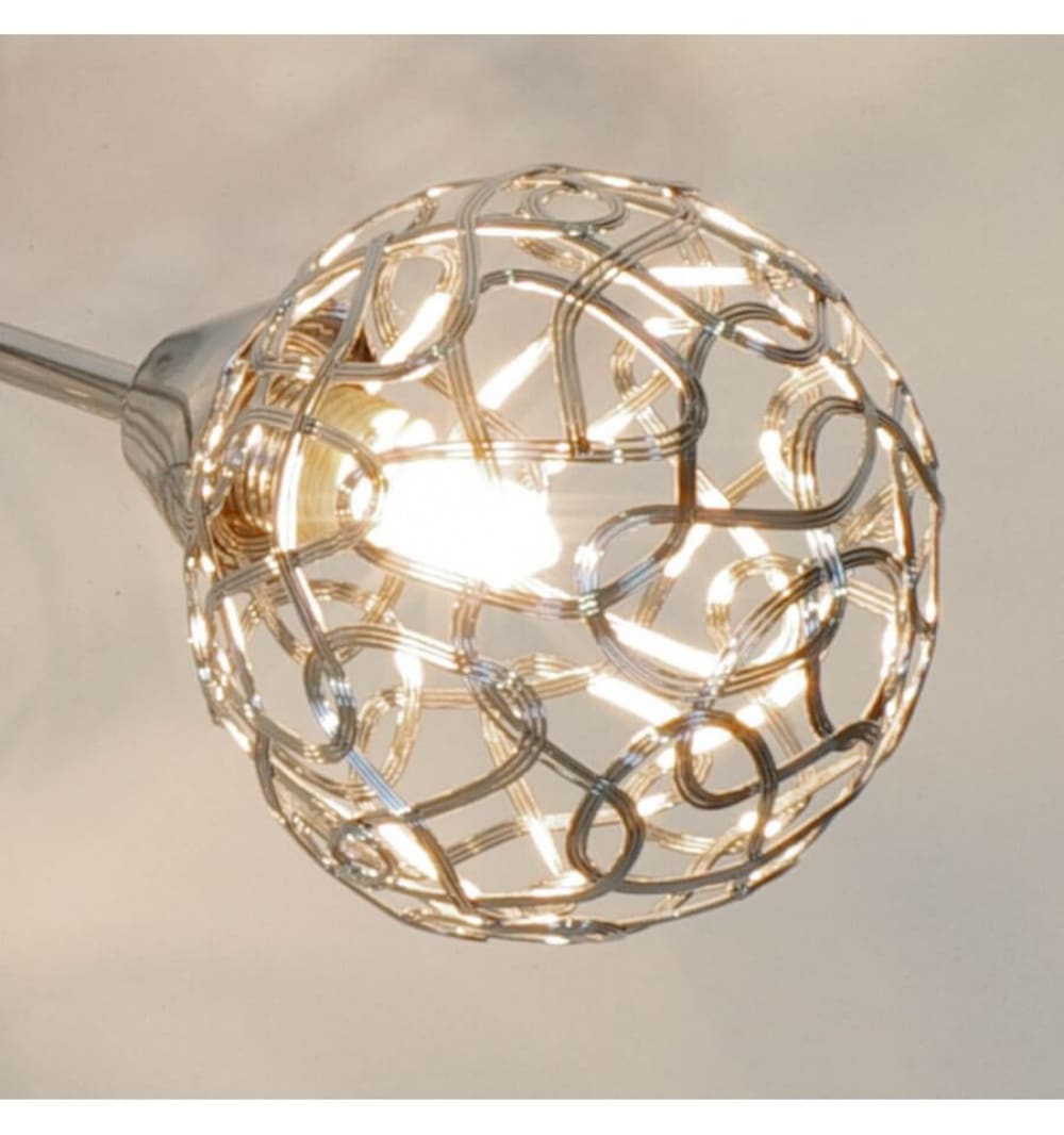 Plafonnier en métal et aluminium argenté / chromé 42 cm — vue 4