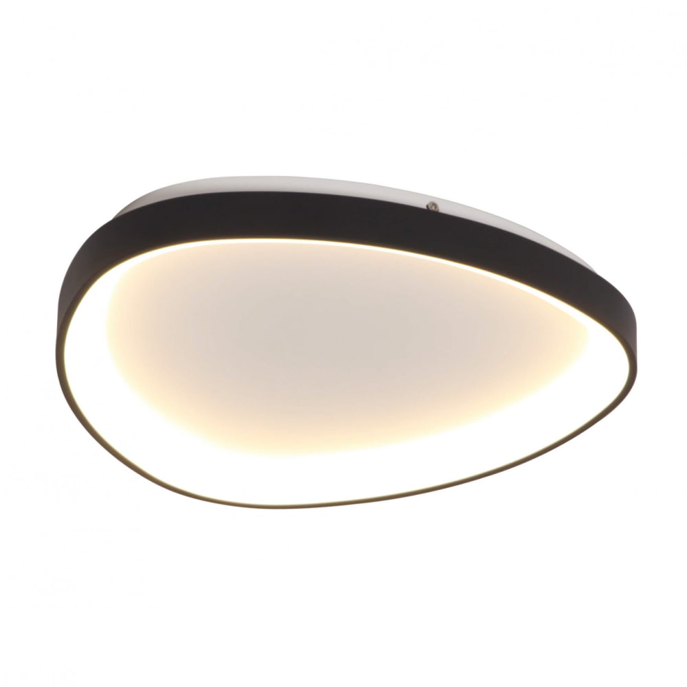 Plafonnier en métal et acrylique Noir 42 cm