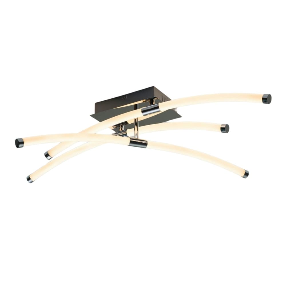 Kosilum Plafonnier en métal et pvc argenté / chromé 77 cm