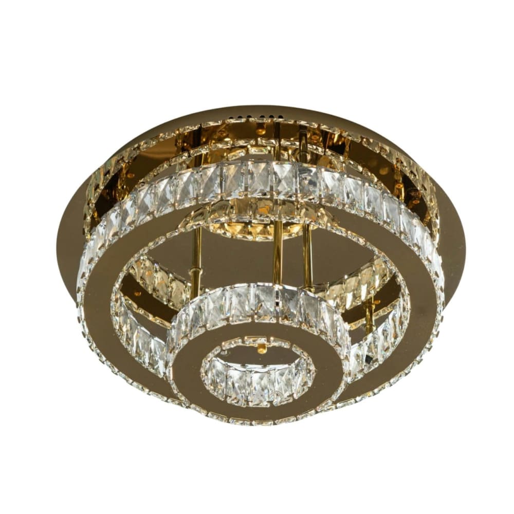 Plafonnier en verre Doré / Laiton 45 cm