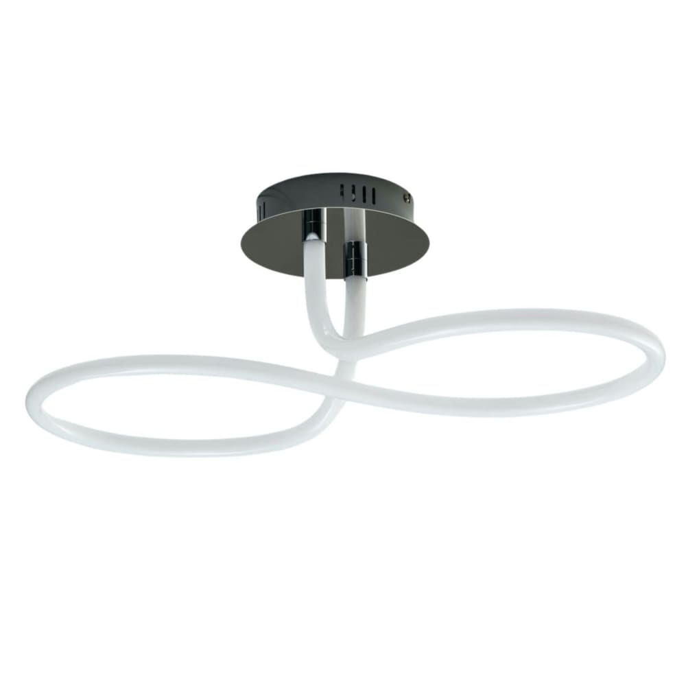 Kosilum Deckenleuchte aus Metall und Aluminium 44 cm, Silber/Chrom Silber Metall
