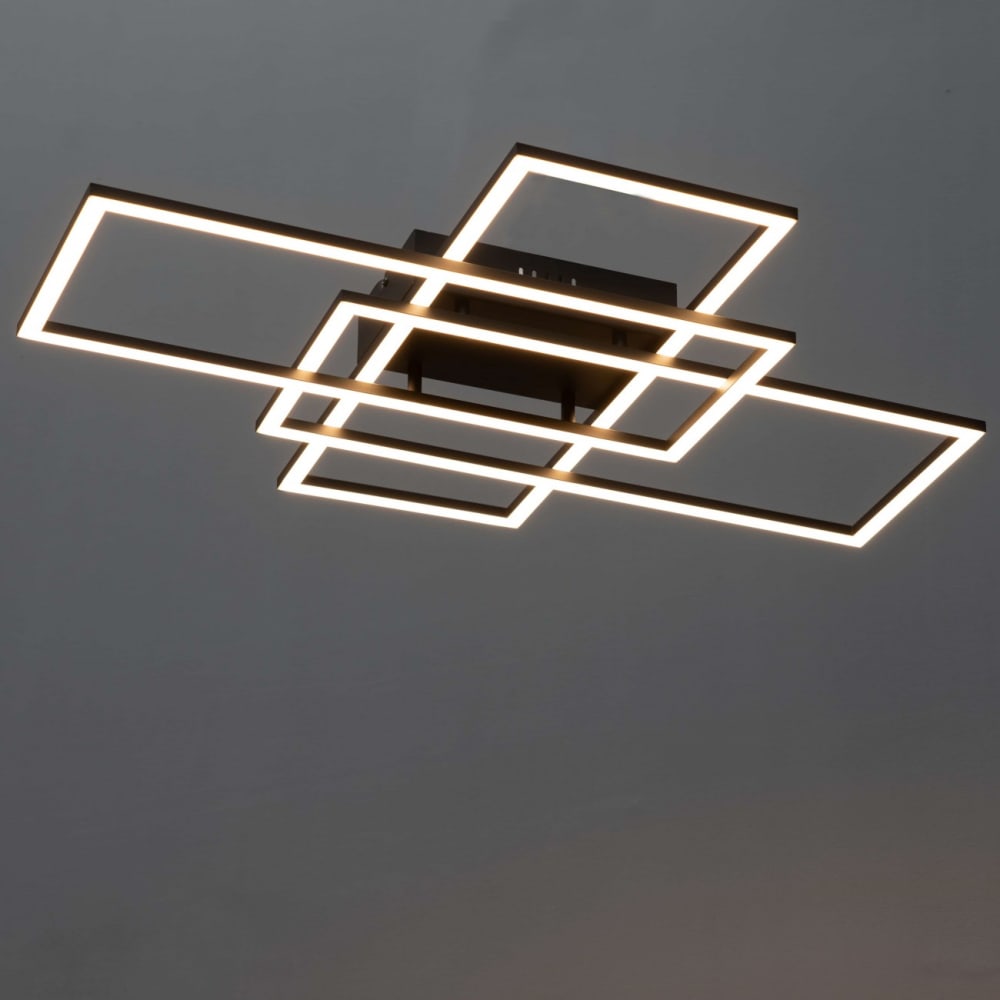 Plafonnier en aluminium, fer et silicone noir 70 cm — vue 3