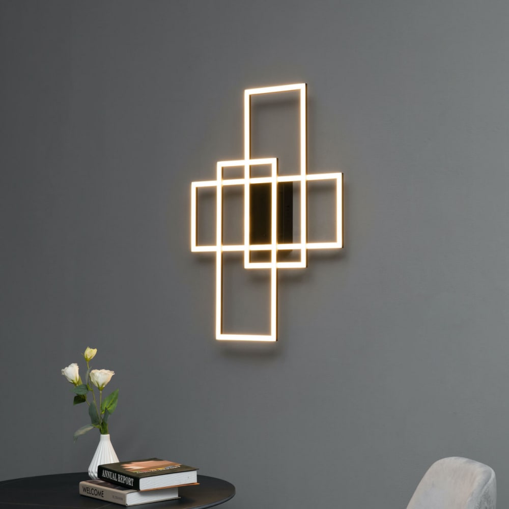 Plafonnier en aluminium, fer et silicone noir 70 cm — vue 4