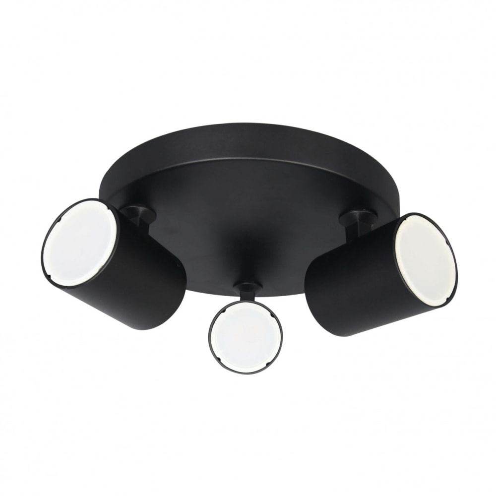 Kosilum Deckenleuchte aus Aluminium 10,1 cm, Schwarz Schwarz Metall