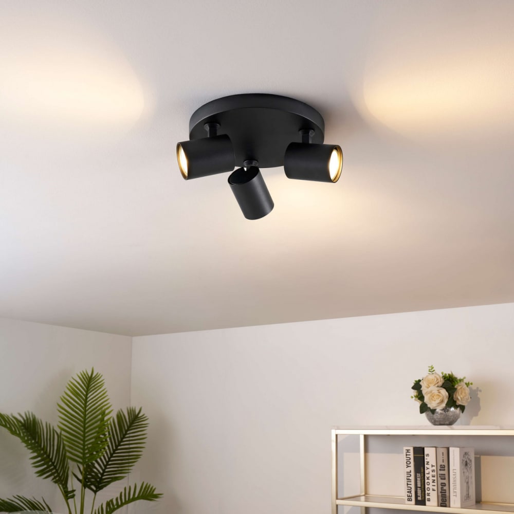 Plafonnier en aluminium noir 22 cm - Maisons du Monde