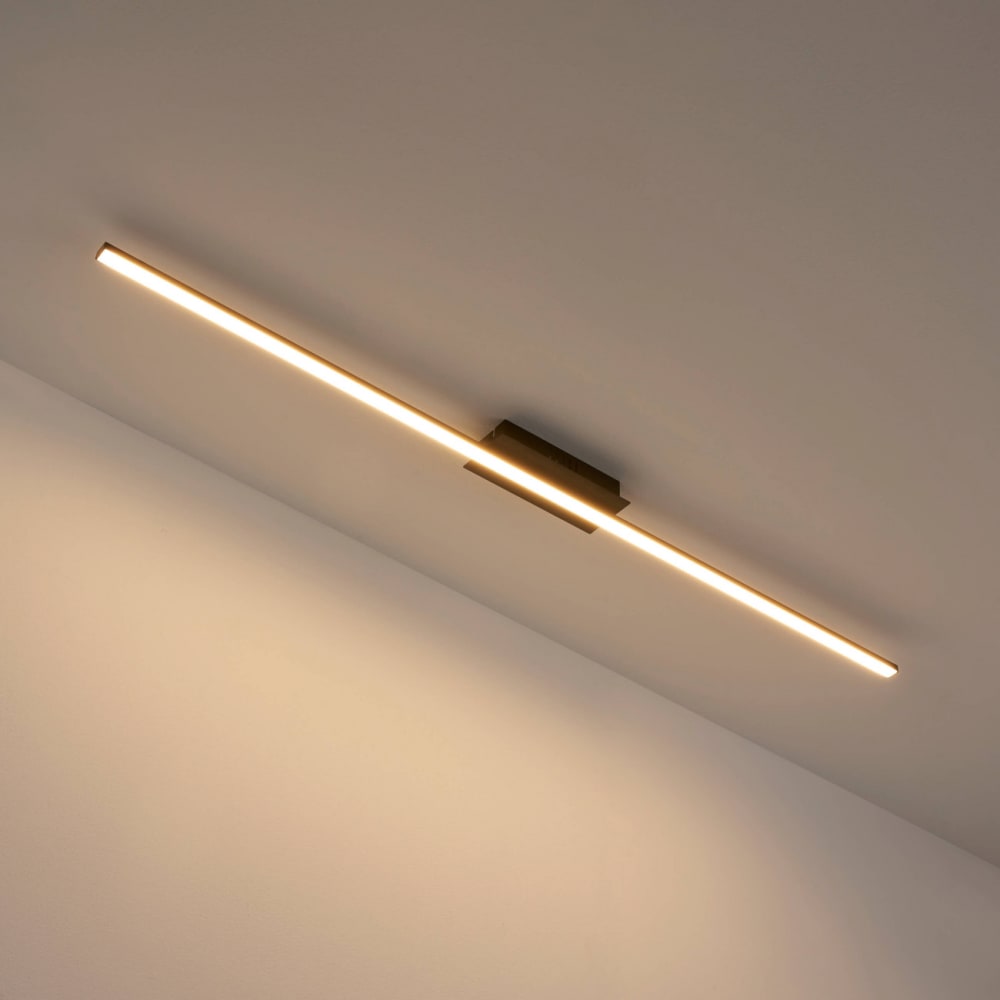 Plafonnier en métal et aluminium noir 122 cm — vue 4