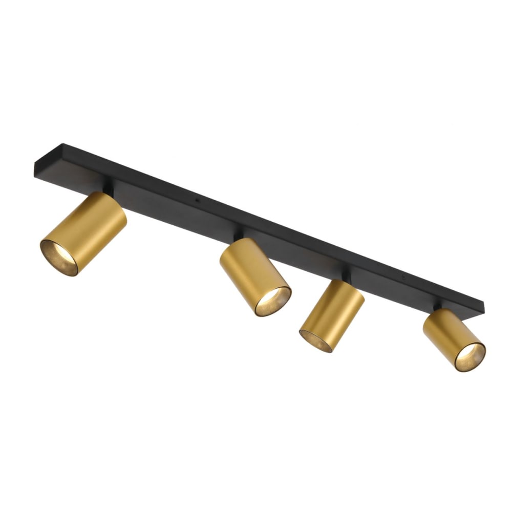 Kosilum Deckenleuchte aus Aluminium 80 cm, Schwarz und gold - Metall