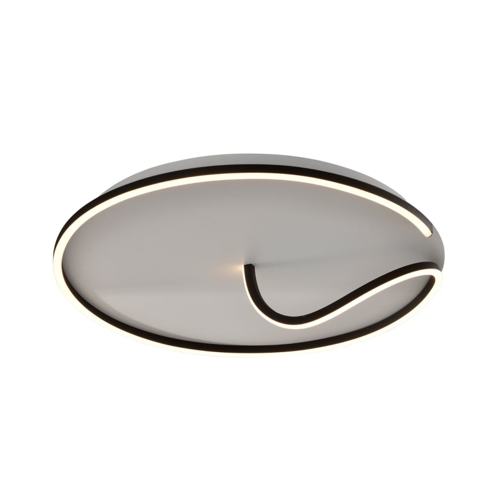 Plafonnier en métal et aluminium Noir 56 cm