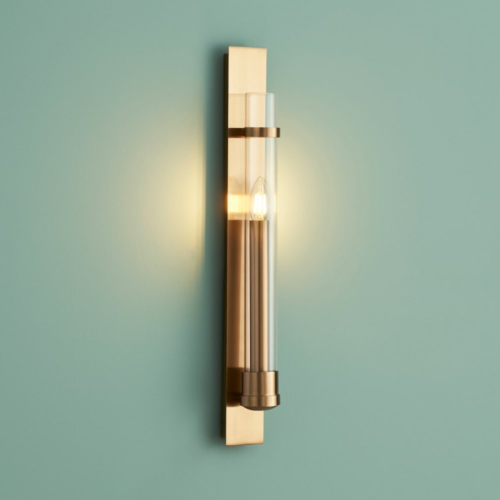 Applique en verre doré / laiton 60 cm - Maisons du Monde