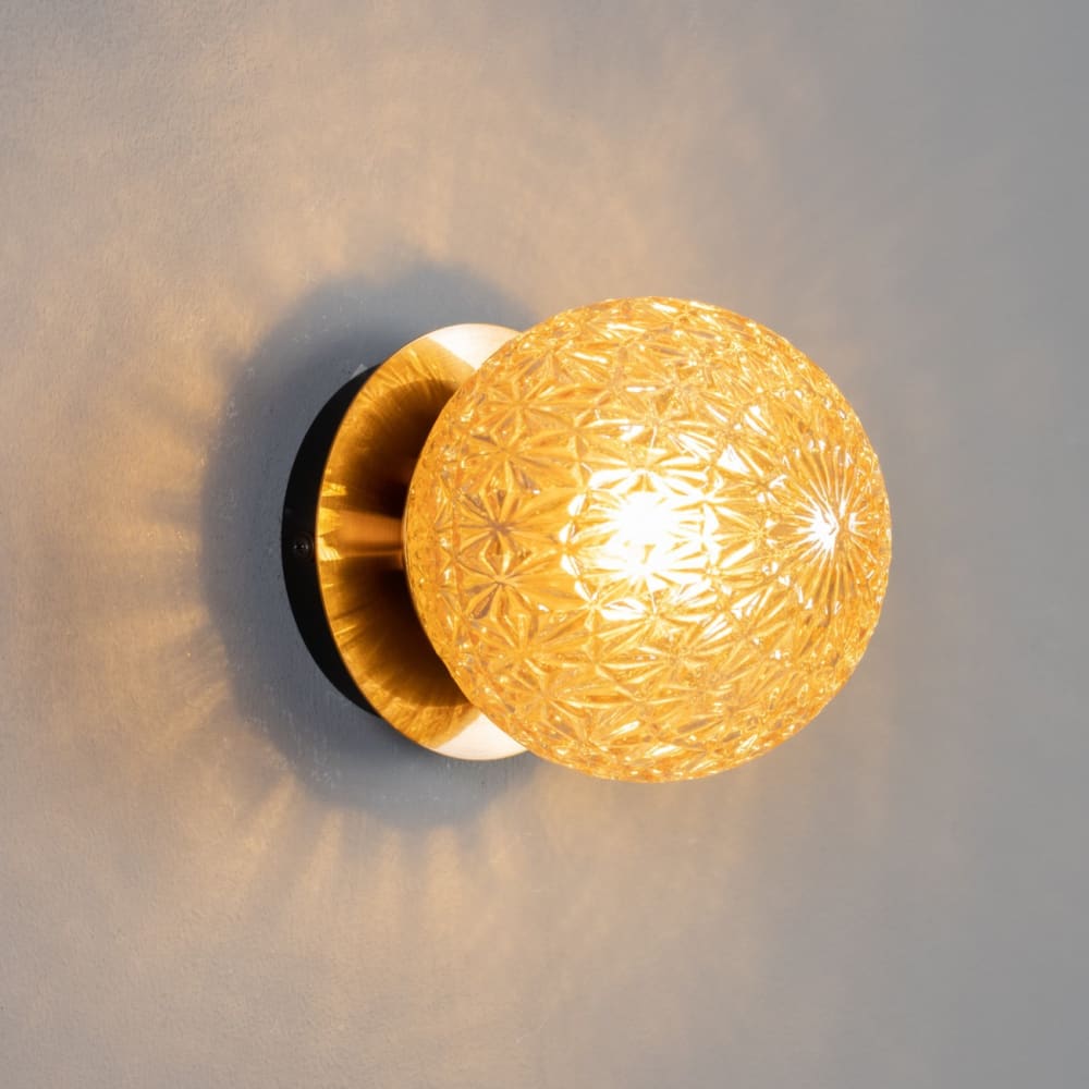 Applique en verre doré / laiton 15 cm - Maisons du Monde