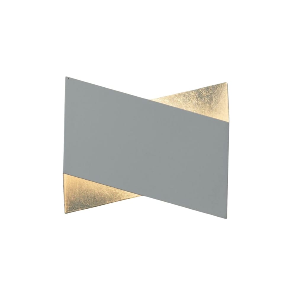 Kosilum Weiße Wandleuchte im Origami-Stil mit silberner Innenseite - Mykos - Metall