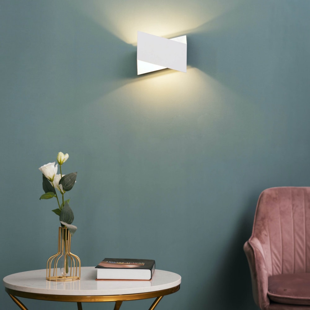 Applique en métal blanc et argenté 23 cm - Maisons du Monde