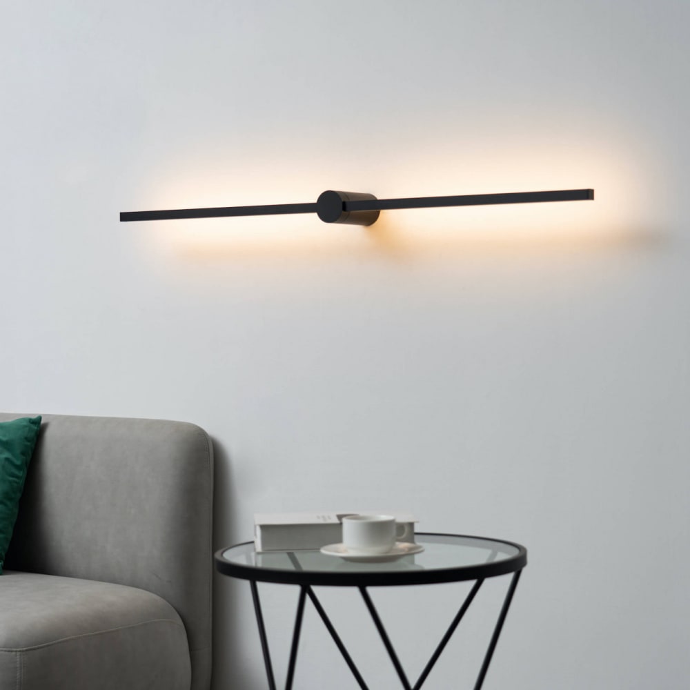 Applique en métal et aluminium noir 113 cm - Maisons du Monde