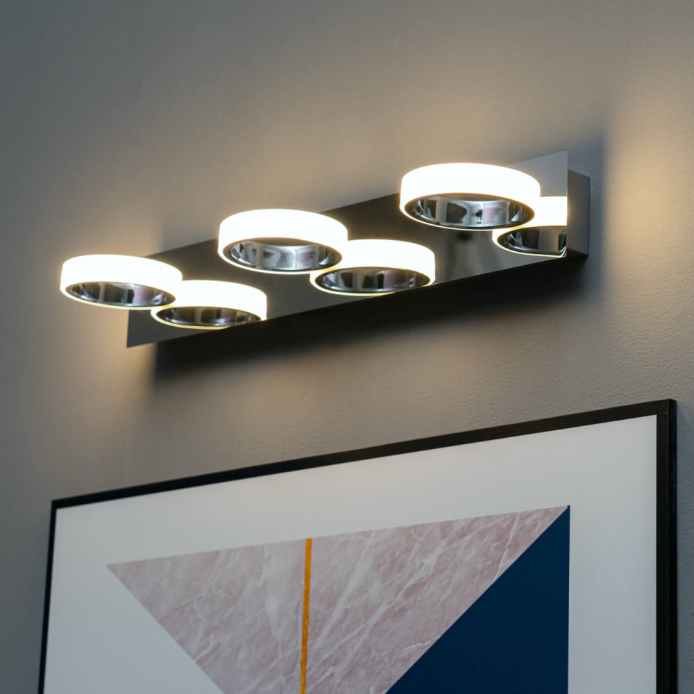Applique en métal, aluminium et acrylique argenté / chromé 50 cm - Maisons du Monde