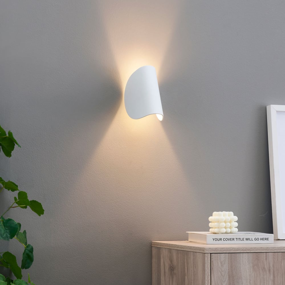 Applique en aluminium blanc 16 cm - Maisons du Monde