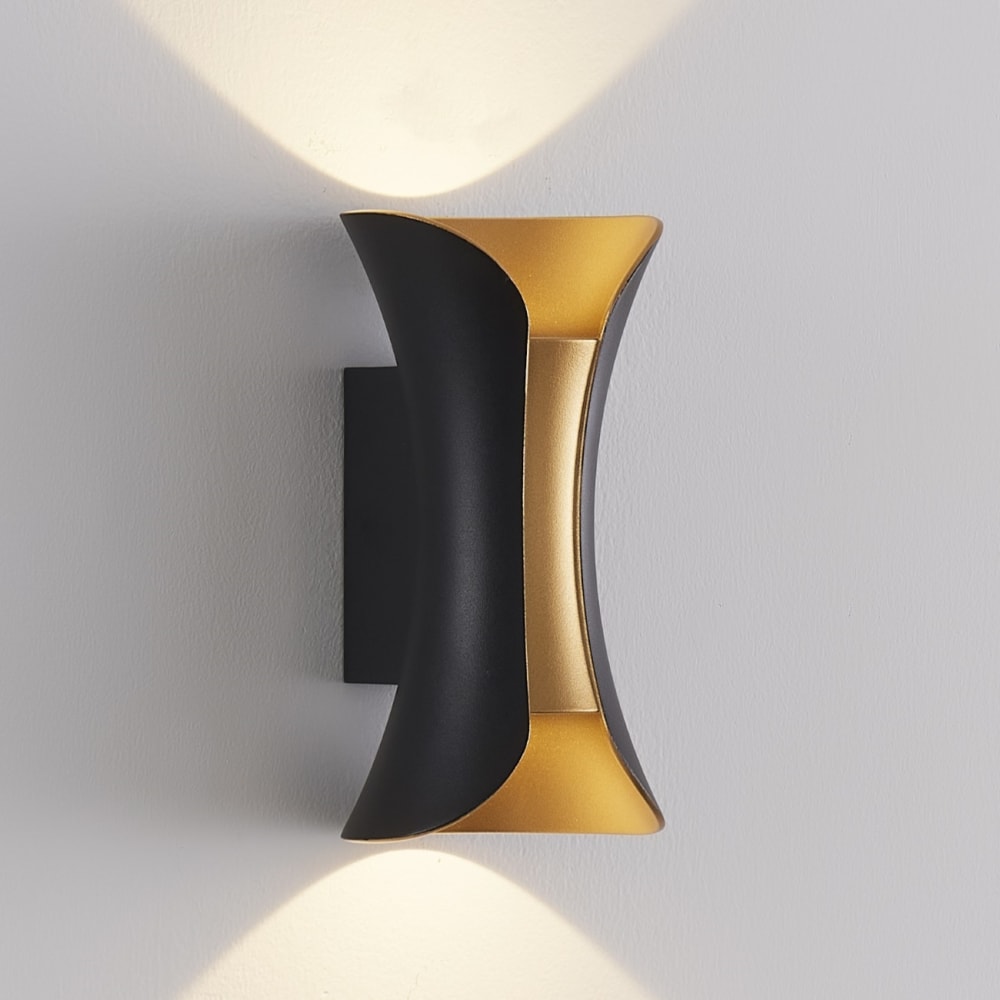 Applique en aluminium noir et doré 20 cm - Maisons du Monde