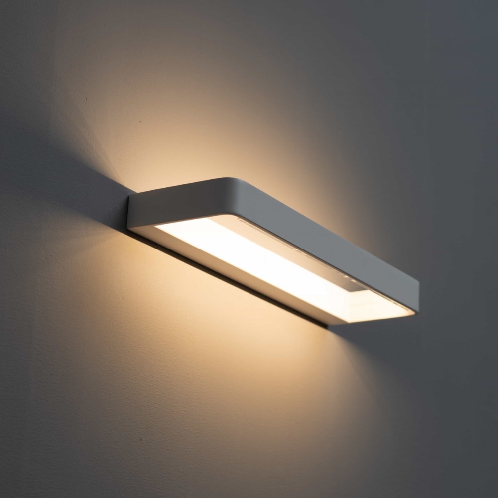 Kosilum LED 12W Wandleuchte - 38 cm - Verso Weiß Metall