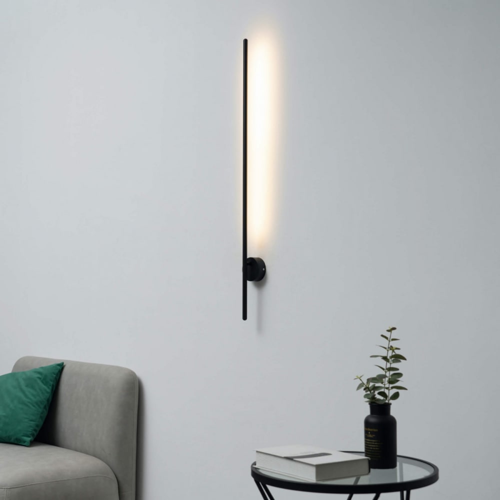 Applique en métal et aluminium noir 98 cm - Maisons du Monde