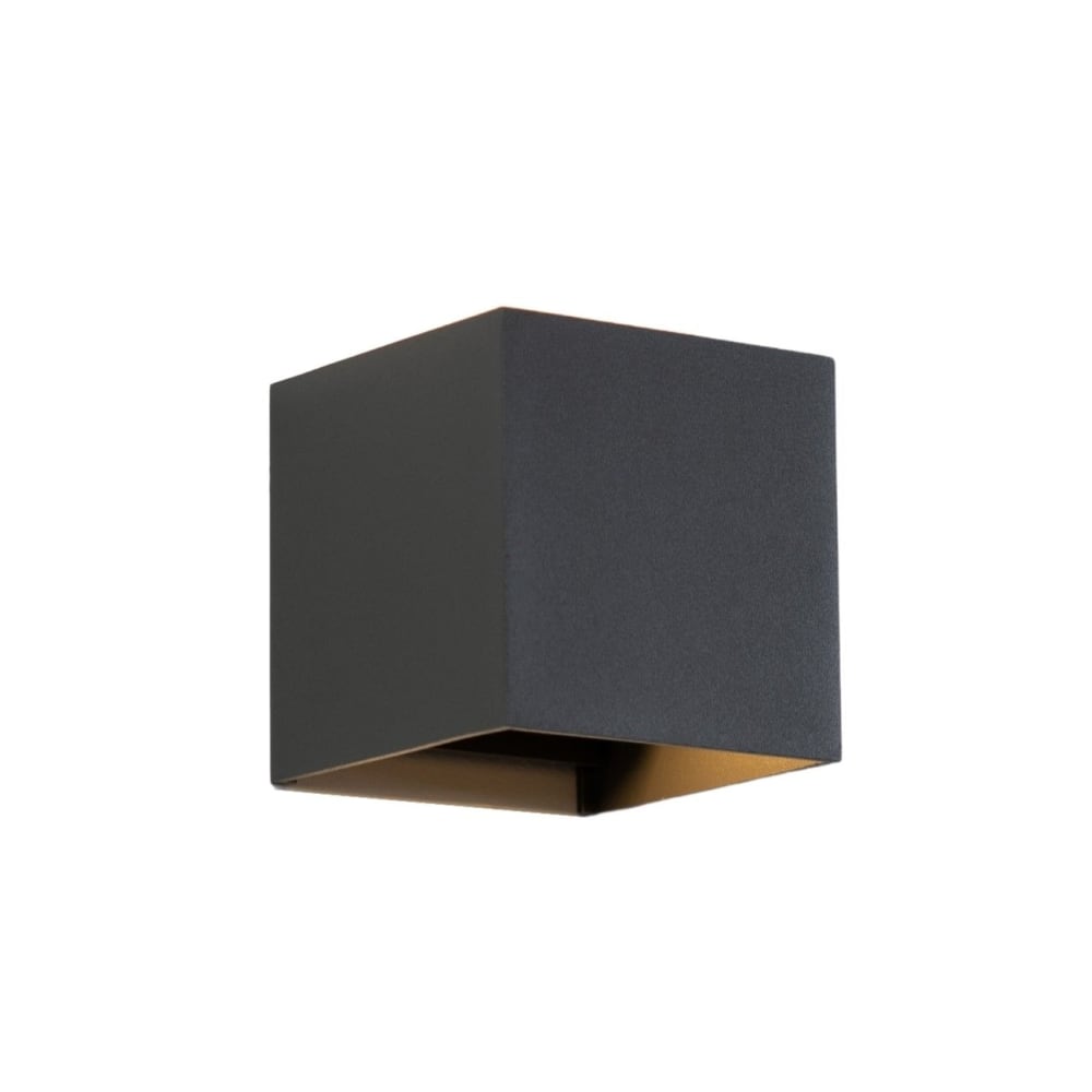 Kosilum Wandleuchte aus Aluminium 10 cm, Grau Grau Metall