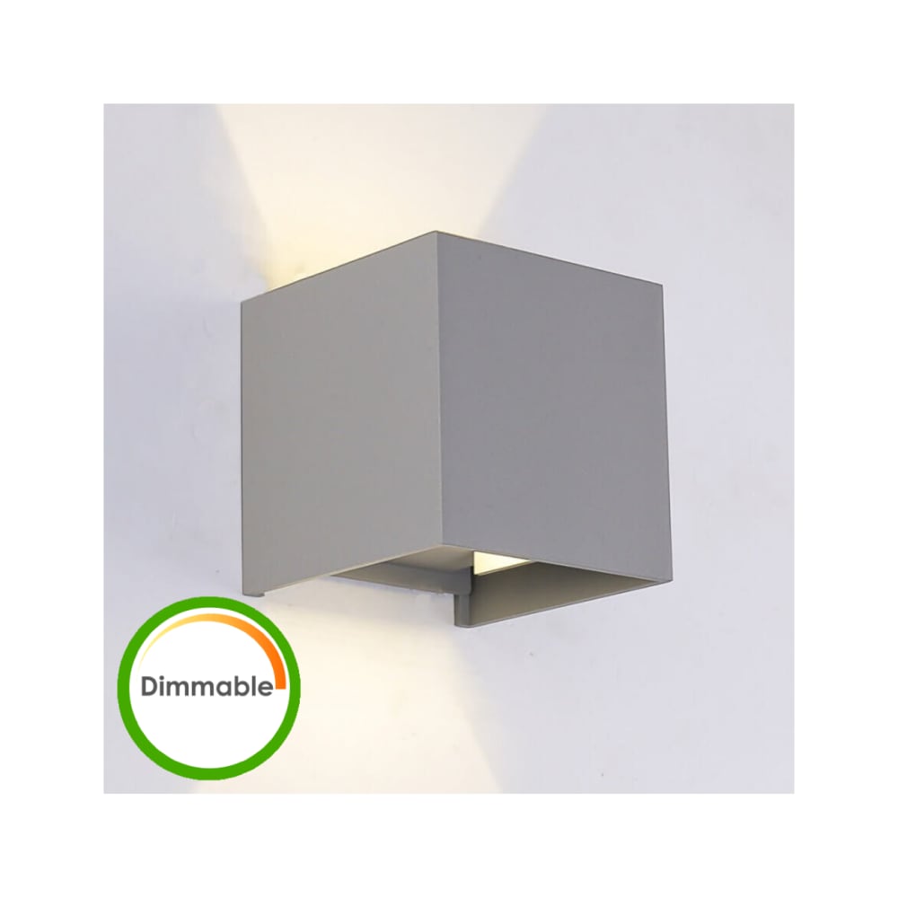 Applique en aluminium gris 10 cm — vue 3