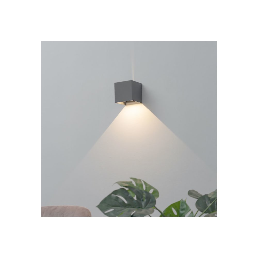 Applique en aluminium gris 10 cm — vue 4