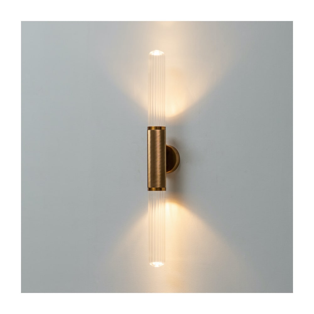 Applique en verre doré / laiton 74 cm — vue 4