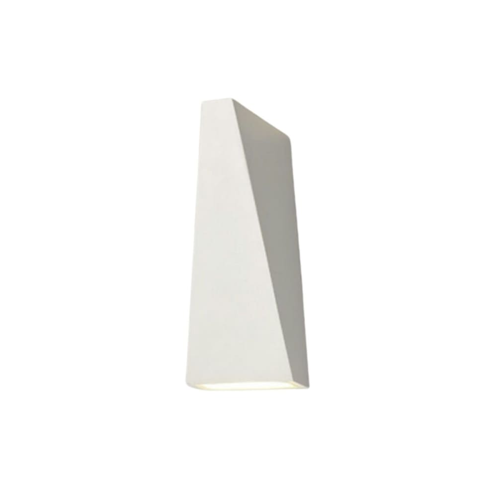 Kosilum Wandleuchte aus Aluminium 20 cm, Weiß Weiß Metall