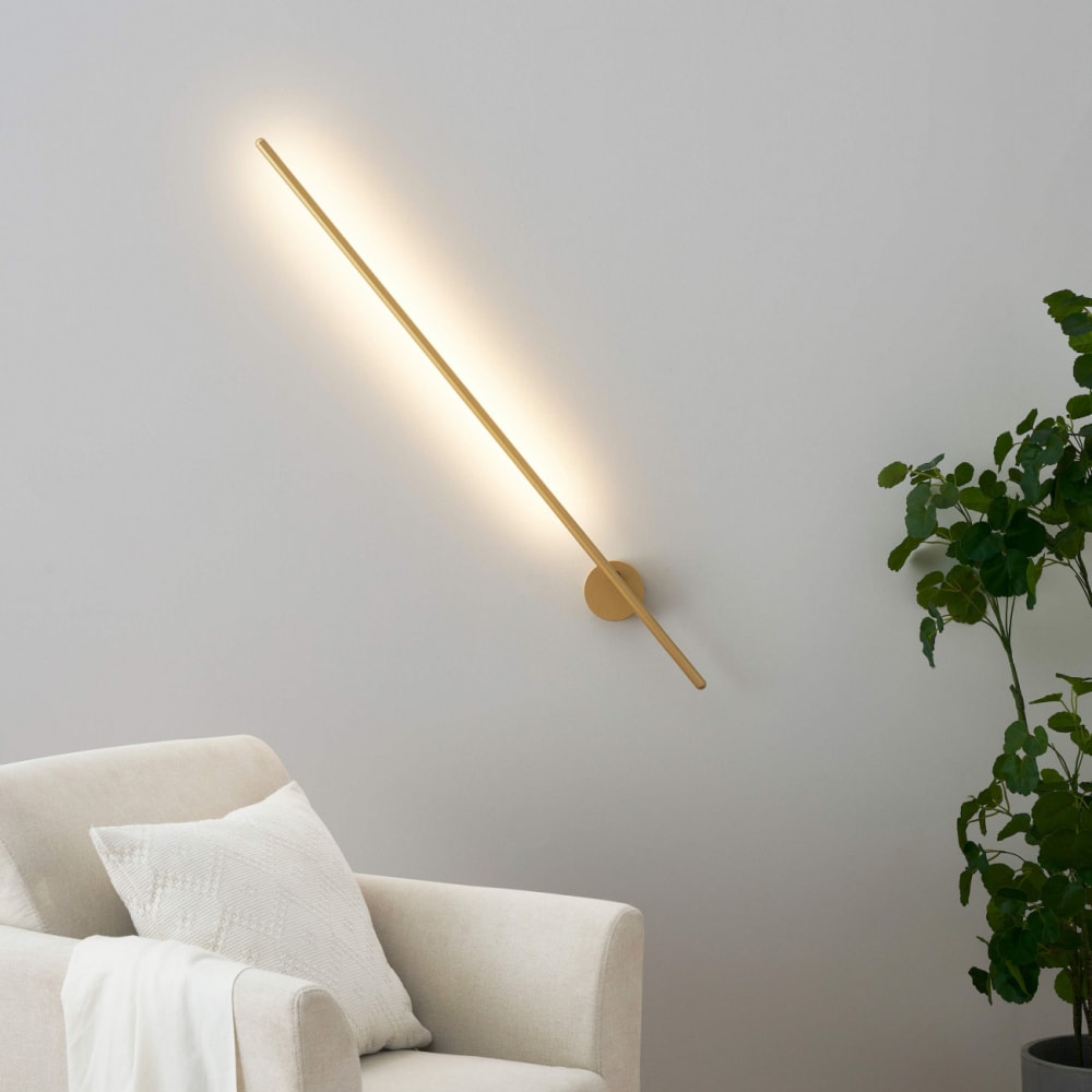 Applique en métal et aluminium doré / laiton 98 cm - Maisons du Monde