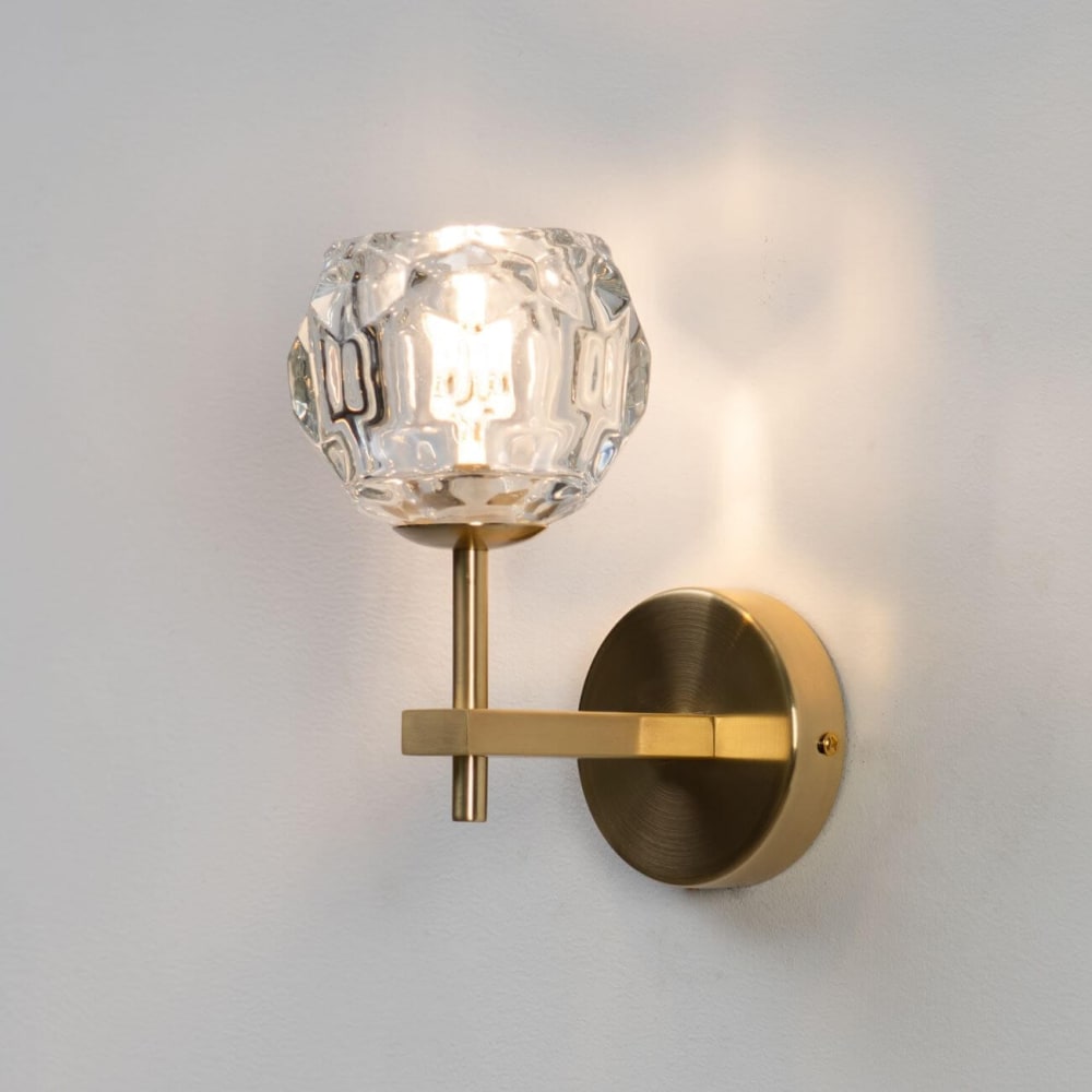 Applique en verre doré / laiton 21 cm — vue 3