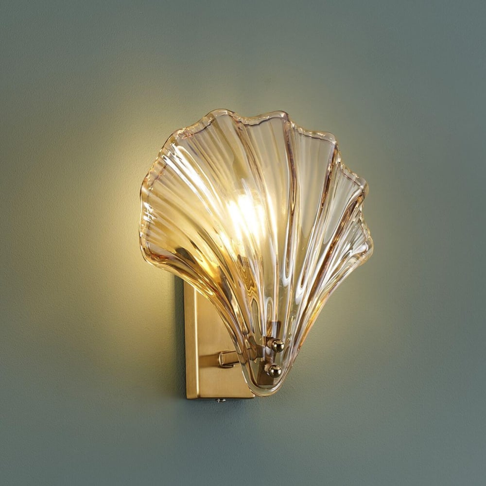 Applique en verre doré / laiton 21 cm - Maisons du Monde