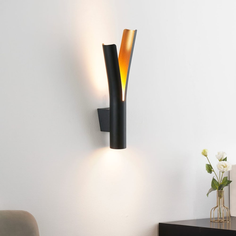 Applique en métal noir et doré 42.5 cm — vue 3